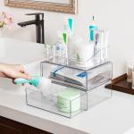 Vtopmart 3-Tier Clear Makeup Organizer with Drawer