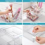Vtopmart 3-Tier Clear Makeup Organizer with Drawer