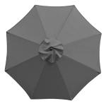 Sunnyglade 9ft Patio Umbrella Replacement Canopy Market Umbrella Top Outdoor Umbrella Canopy with 8 Ribs (Dark Gray)