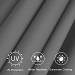 Sunnyglade 9ft Patio Umbrella Replacement Canopy Market Umbrella Top Outdoor Umbrella Canopy with 8 Ribs (Dark Gray)