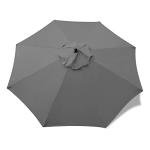 Sunnyglade 9ft Patio Umbrella Replacement Canopy Market Umbrella Top Outdoor Umbrella Canopy with 8 Ribs (Dark Gray)