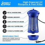 Livin’ Well Blue Bug Zapper Indoor Outdoor - 4000V High Powered Electric Mosquito Zapper Home Patio, 1,500 Sq Ft Range Fly Trap,18W UVA Bulb Mosquito Killer Lamp Insect Bug Light