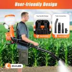 3WF-3 Backpack Fogger 2.13kw Gas Powered Backpack Fogger Leaf Blower Sprayer Machine - 3.7Gal Spraye for Vegetable Sheds and Orchards Urban Greening