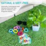54 Pack Mosquito Repellent Bracelets, DEET-Free Insect & Bug Repellent Wrist Bands with 60 Pack Smile Mosquito Patches for Kids & Adults Outdoor Camping Fishing Traveling