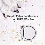 ILIFE V3s Pro Robot Vacuum Cleaner, Tangle-free Suction , Slim, Automatic Self-Charging Robotic Vacuum Cleaner, Daily Schedule Cleaning, Ideal For Pet Hair，Hard Floor and Low Pile Carpet,Pearl White