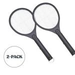 Black Flag 2-Pack Electric Bug Zapper Rackets – Mosquito & Fly Swatter, Battery Operated (Black)