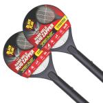 Black Flag 2-Pack Electric Bug Zapper Rackets – Mosquito & Fly Swatter, Battery Operated (Black)