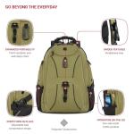 SwissGear 19 in ScanSmart TSA Laptop Backpack Olive