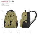 SwissGear 19 in ScanSmart TSA Laptop Backpack Olive