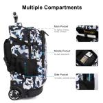 Tilami 18 in Rolling Leopard Laptop Backpack Black