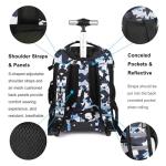 Tilami 18 in Rolling Leopard Laptop Backpack Black