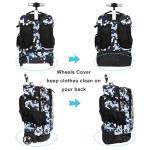 Tilami 18 in Rolling Leopard Laptop Backpack Black