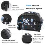 Tilami 18 in Rolling Leopard Laptop Backpack Black