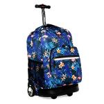 J World NY 18 in Sunrise Kids Rolling Backpack Flamingo