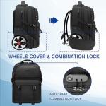 Tilami 19 in Wheeled Clouds Green Laptop Backpack