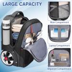 Tilami 19 in Wheeled Clouds Green Laptop Backpack