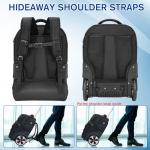 Tilami 19 in Wheeled Clouds Green Laptop Backpack