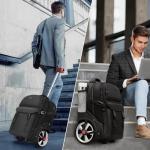 Tilami 19 in Wheeled Clouds Green Laptop Backpack