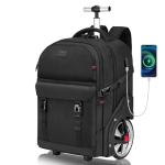 Tilami 19 in Wheeled Clouds Green Laptop Backpack