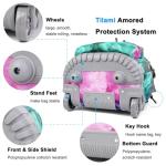 DIGOBAY Girls Rolling Backpack with Lunch Bag Blue