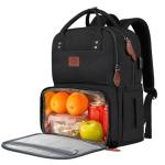 15.6 in Insulated RFID Lunch Laptop Backpack Black