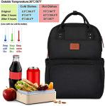 15.6 in Insulated RFID Lunch Laptop Backpack Black