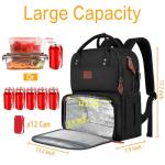 15.6 in Insulated RFID Lunch Laptop Backpack Black