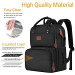 15.6 in Insulated RFID Lunch Laptop Backpack Black