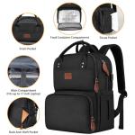 15.6 in Insulated RFID Lunch Laptop Backpack Black