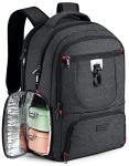 MOZETO 17 in Anti‑Theft Insulated Lunch Laptop Backpack