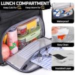 YAMTION 17.3 in Insulated Lunch Laptop Backpack USB