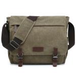 Dasein Canvas Messenger Bag Army Green 15in