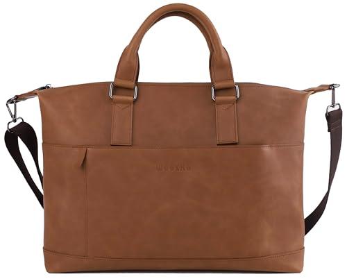 WoozKa Brands brown vegan leather messenger bag