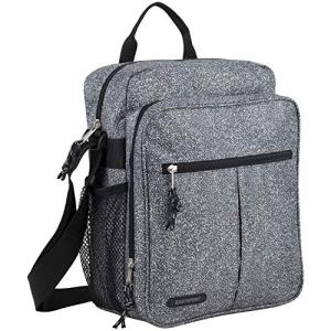 Eastsport Crossbody Purse Gray Static Dot