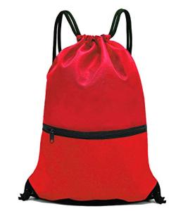 HOLYLUCK Drawstring Gym Sackpack Red