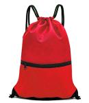 HOLYLUCK Drawstring Gym Sackpack Red