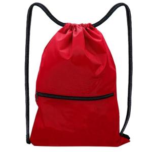 Gym Sack Waterproof Drawstring Bag Red