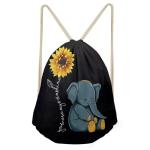 Upetstory Elephant Drawstring Gym Bag Outdoor