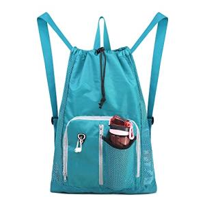 BeeGreen Mesh Drawstring Backpack Teal