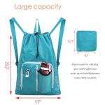 BeeGreen Mesh Drawstring Backpack Teal