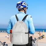 NATURAL STYLE Drawstring Bag with Pockets