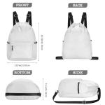 NATURAL STYLE Drawstring Bag with Pockets