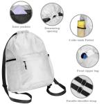 NATURAL STYLE Drawstring Bag with Pockets