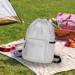 NATURAL STYLE Drawstring Bag with Pockets