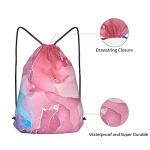 Beabes Marble Drawstring Backpack Marbling Design