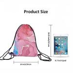 Beabes Marble Drawstring Backpack Marbling Design