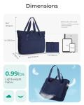 BAGSMART Foldable Zipper Tote Bag 16.5×6×14