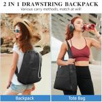 ROSECER Gym Drawstring Backpack with Wet Pocket