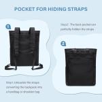 GOLF SUPAGS Foldaway Convertible Tote Backpack Black