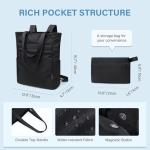 GOLF SUPAGS Foldaway Convertible Tote Backpack Black